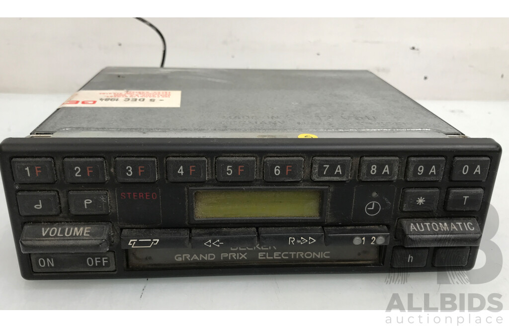Vintage Becker Autoradio Grand Prix 612 Cassette Player