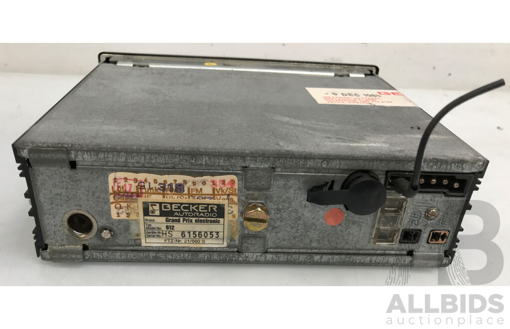 Vintage Becker Autoradio Grand Prix 612 Cassette Player