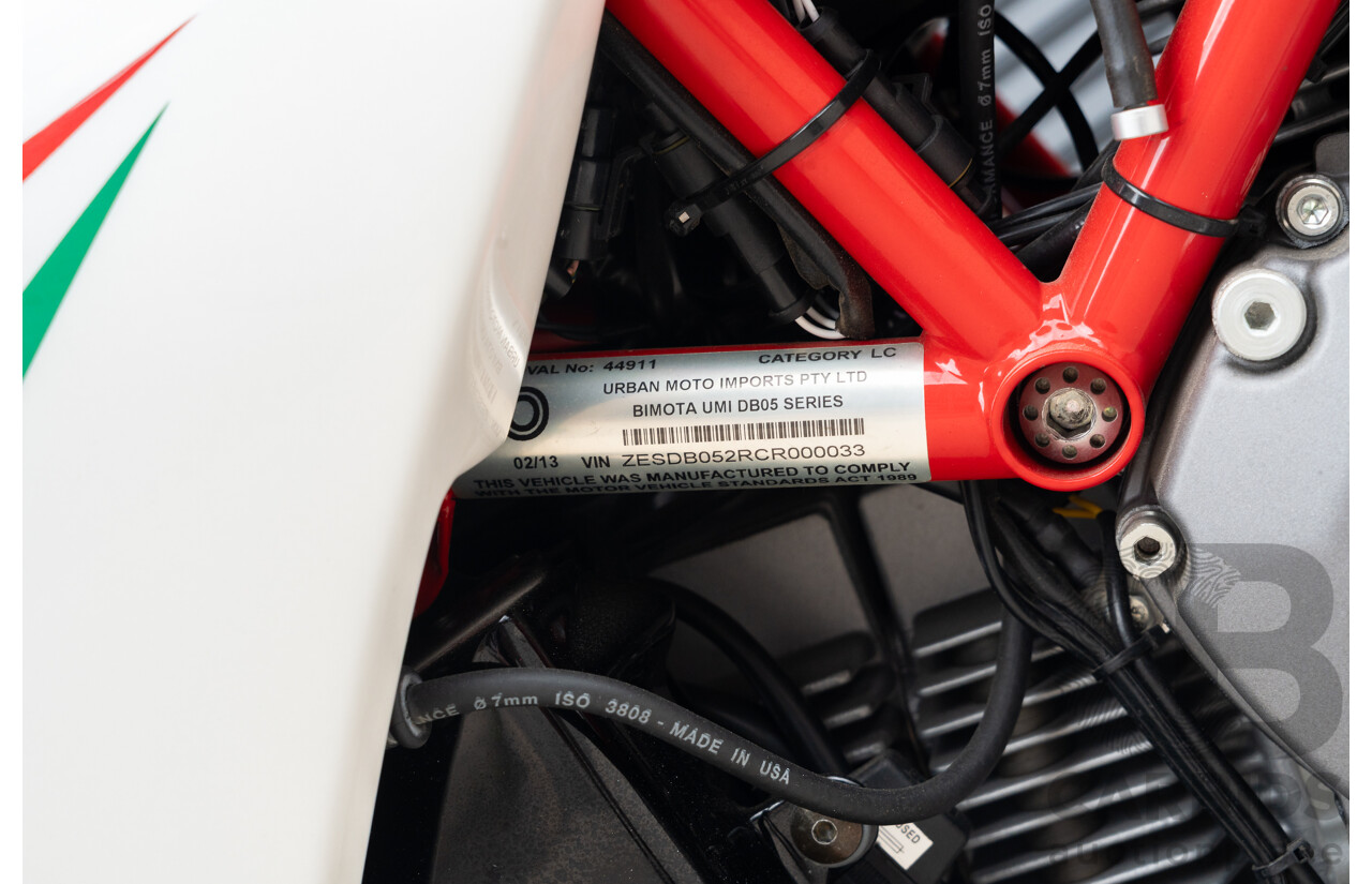 02/2013 Bimota DB5R EVO Super Sport Motocycle 1078cc Red