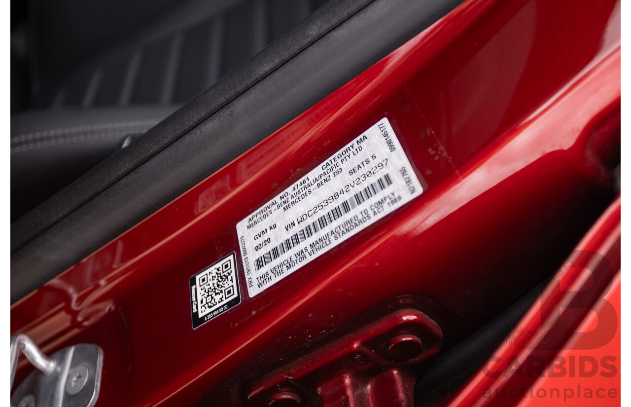 2/2020 Mercedes-Benz GLC300 4MATIC (AWD) X253 MY20 4D Wagon Designo Hyacinth Red Turbo 2.0L