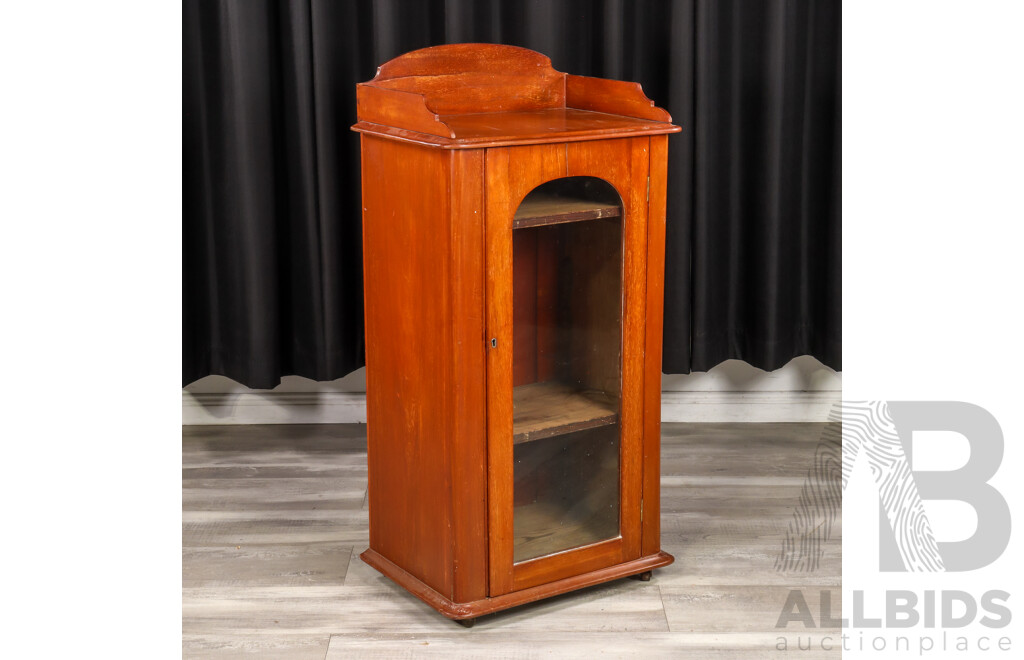 Victorian Cedar Pier Cabinet with Glass Door