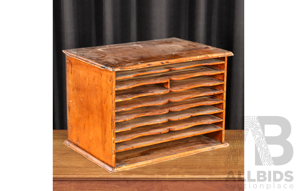 Rustic Timber Desk Top Filer