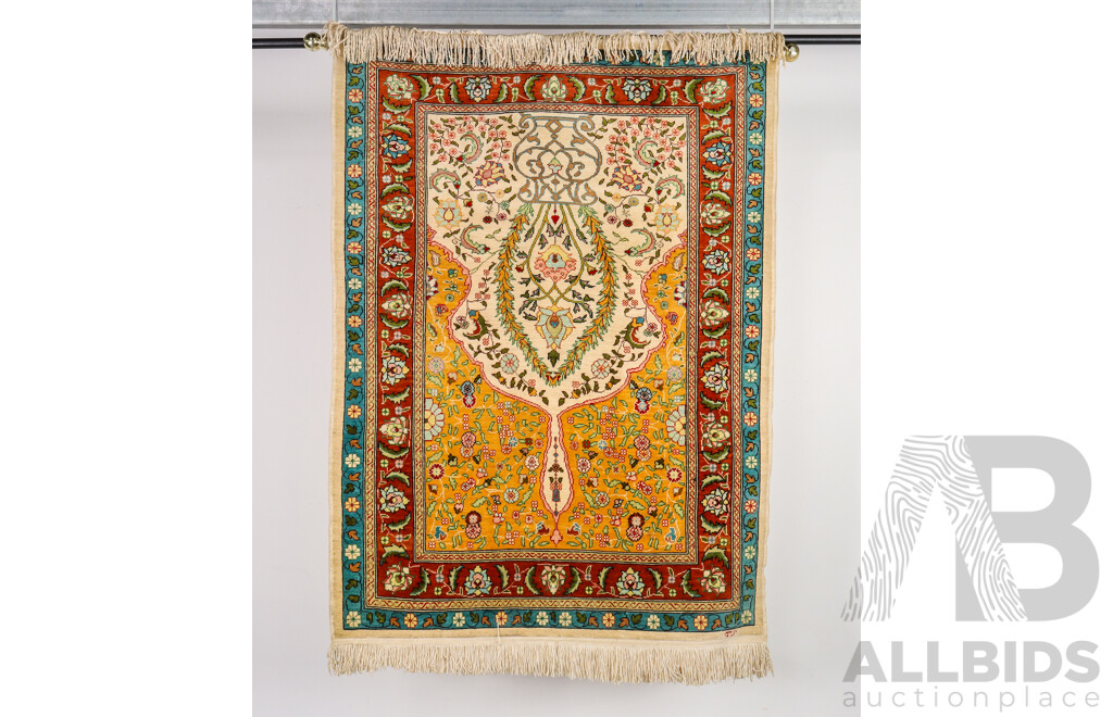 Turkish Silk Hereke Rug