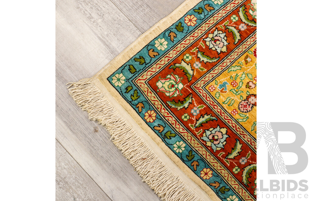 Turkish Silk Hereke Rug