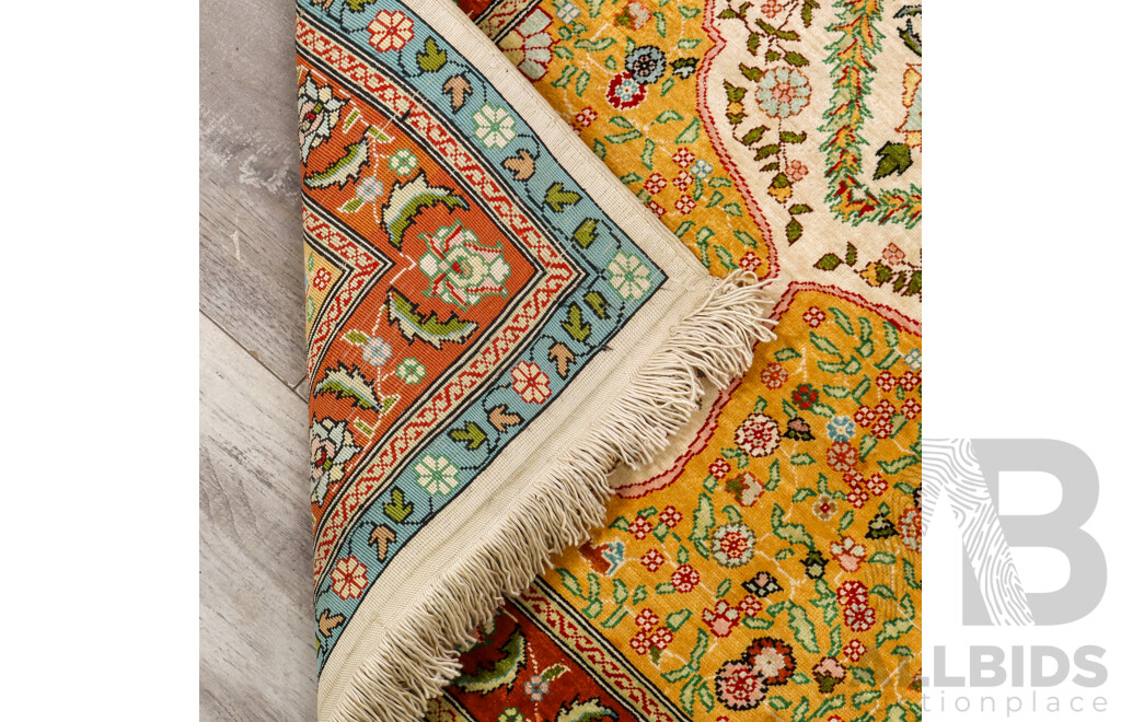 Turkish Silk Hereke Rug