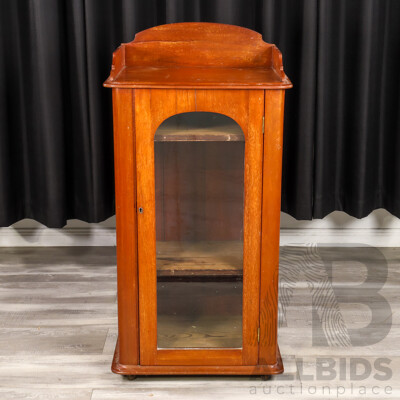Victorian Cedar Pier Cabinet with Glass Door
