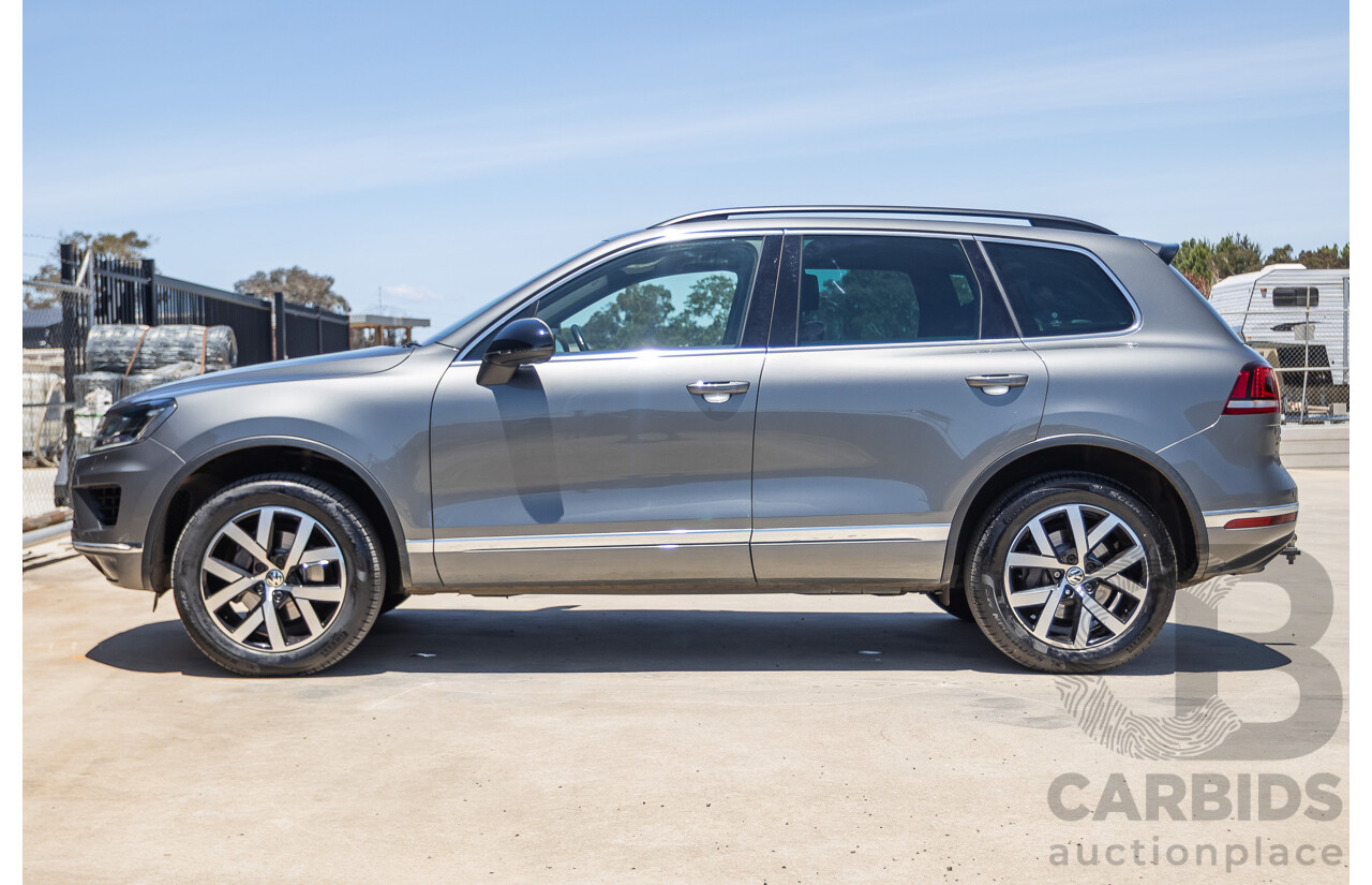 11/2017 Volkswagen Touareg 150 TDI Monochrome (AWD) 7P MY18 4D Wagon Canyon Grey Turbo Diesel 3.0L