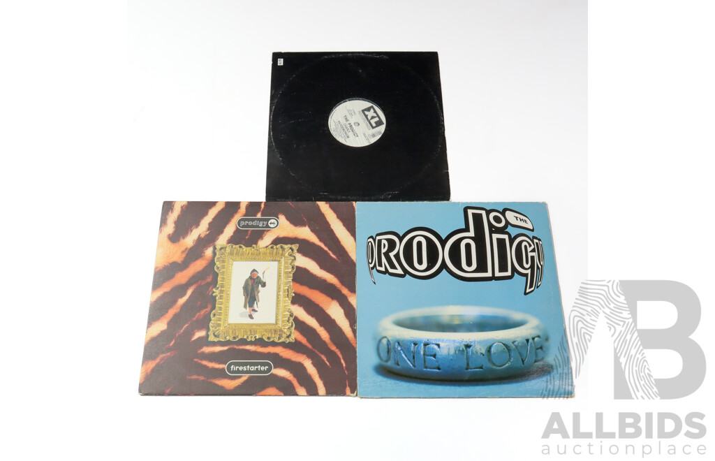 Collection of Three Early Prodigy 12 Inch Singles Including Charly (Pandemonium), One Love & Firestarter