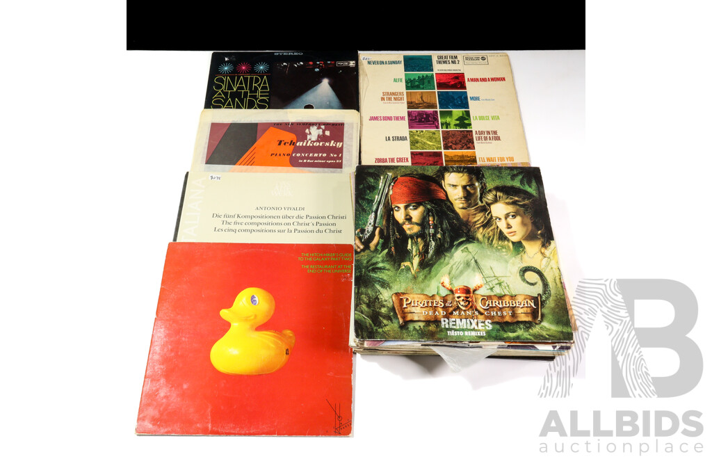 Collection of Approximately Twenty-Eight Various Records and LPs Including Sonny & Cher, Budgie, Comedy, Classical and Electronic Titles