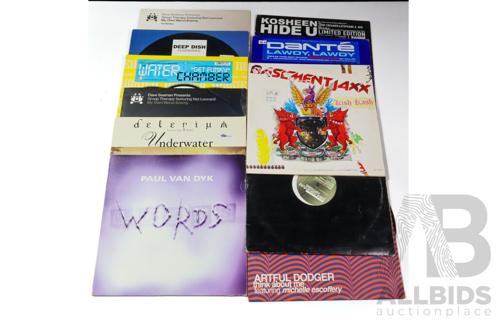 Collection of Twelve Modern Electronic Dance Music LPs Including Faithless, Artful Dodger, Paul Oakenfold, Paul van Dyk, St Germain & More