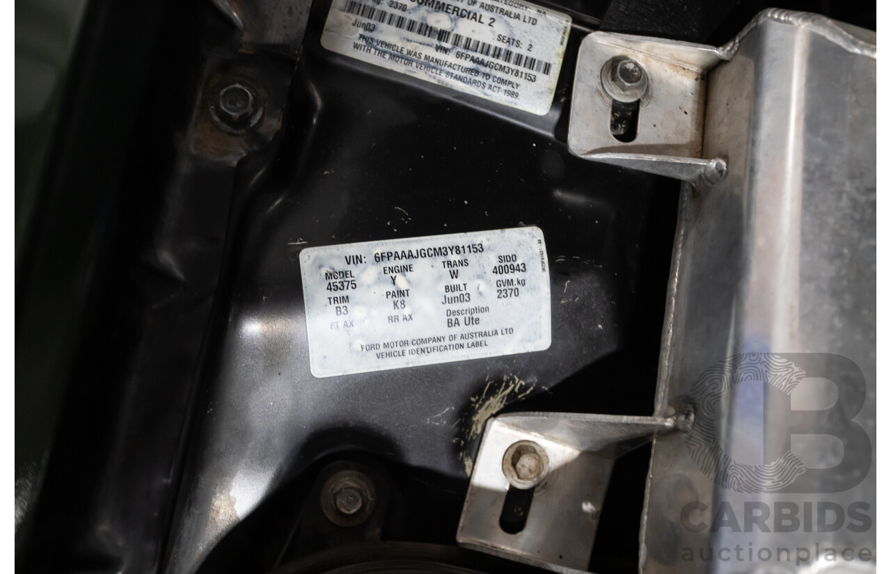 6/2003 Ford BA Falcon XR6T 2d Utility Harvest Green Metallic Turbo 4.0L - Modified