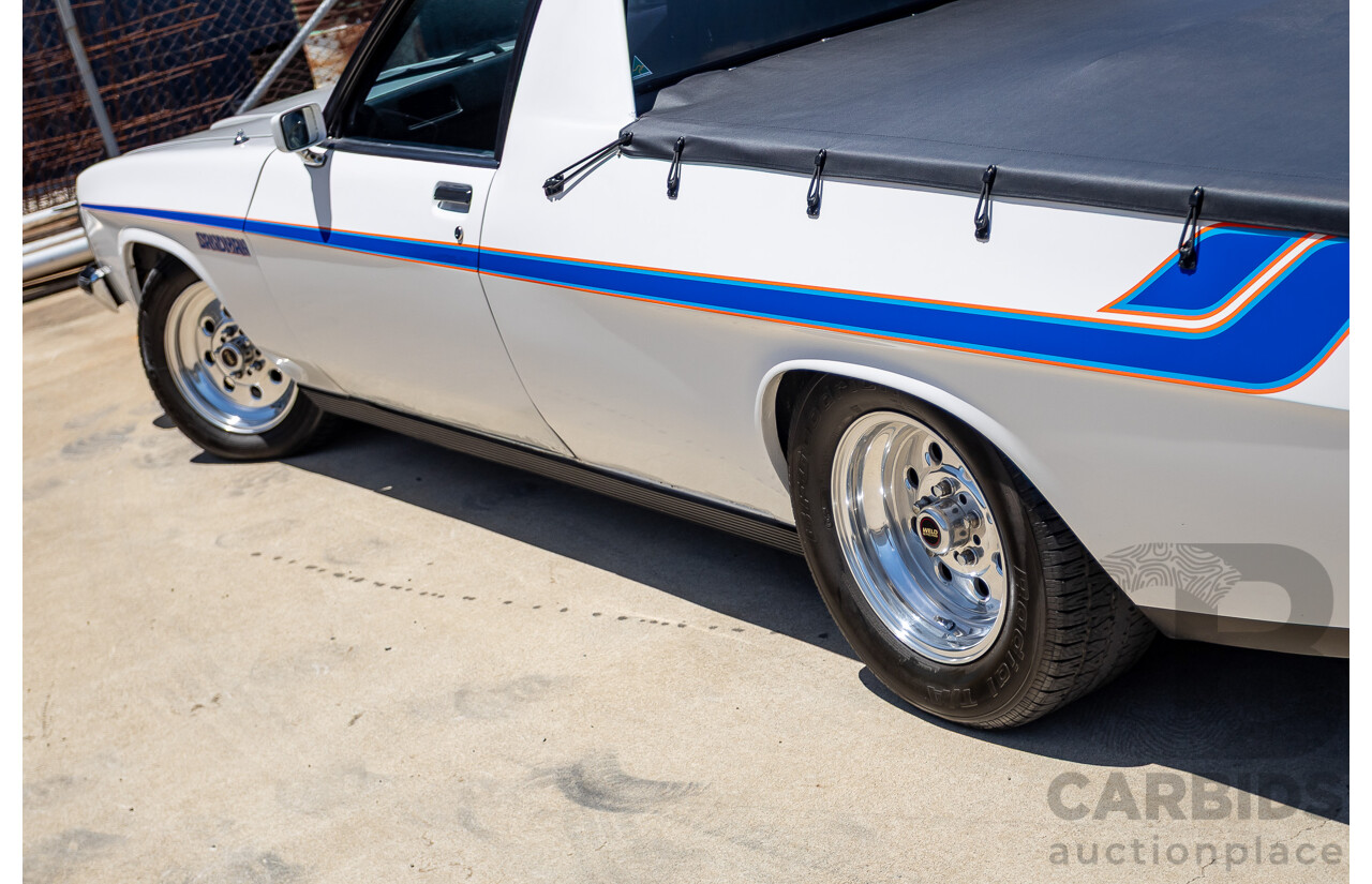 2/1972 Holden HQ Belmont 2d Utility White Sandman Tribute V8 - Modified