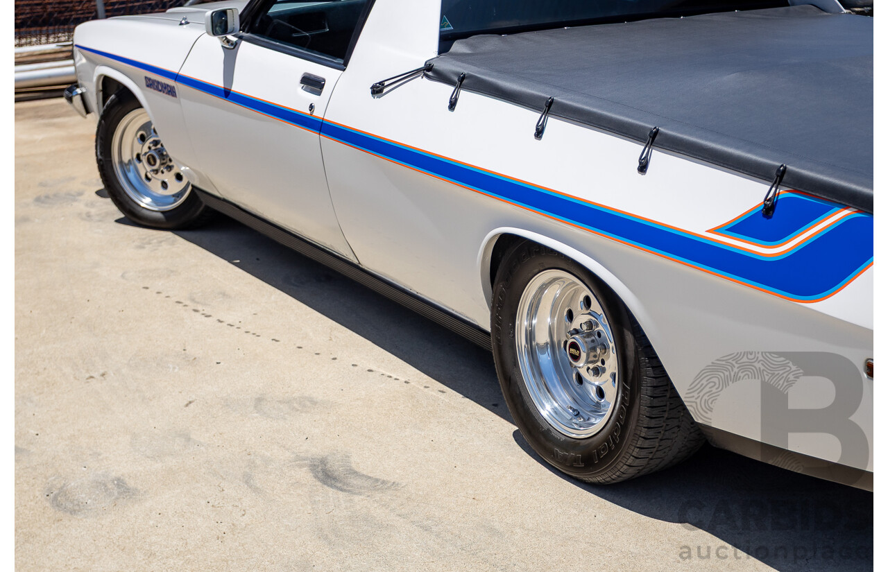 2/1972 Holden HQ Belmont 2d Utility White Sandman Tribute V8 - Modified