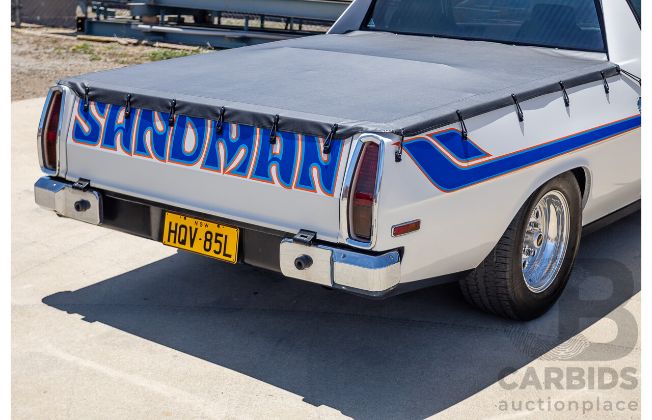 2/1972 Holden HQ Belmont 2d Utility White Sandman Tribute V8 - Modified