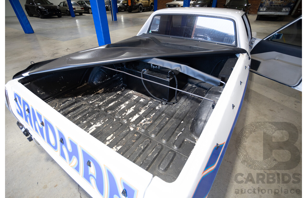 2/1972 Holden HQ Belmont 2d Utility White Sandman Tribute V8 - Modified
