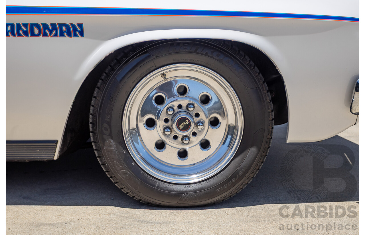 2/1972 Holden HQ Belmont 2d Utility White Sandman Tribute V8 - Modified