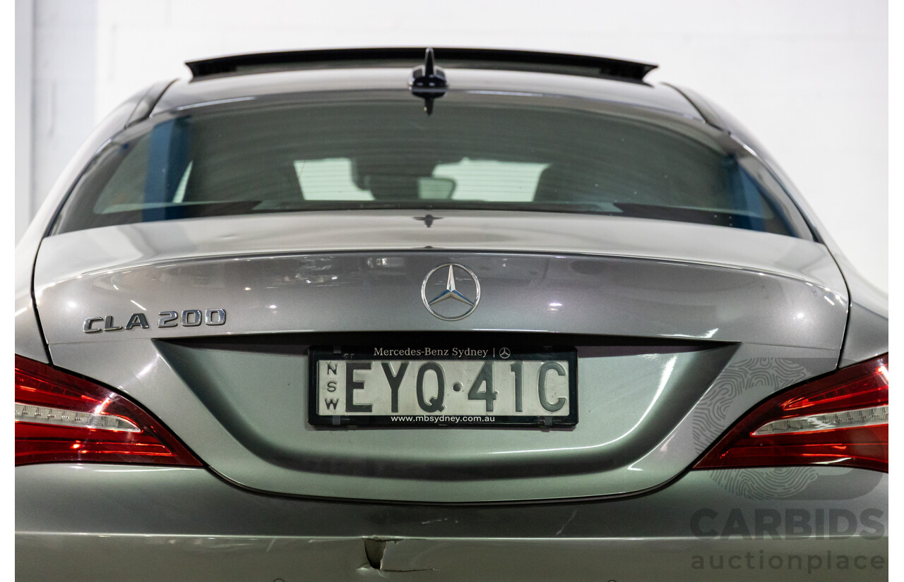 09/2018 Mercedes-Benz CLA 200 (FWD) 117 MY18.5 4d Coupe Mountain Grey Metallic Turbo 1.6L