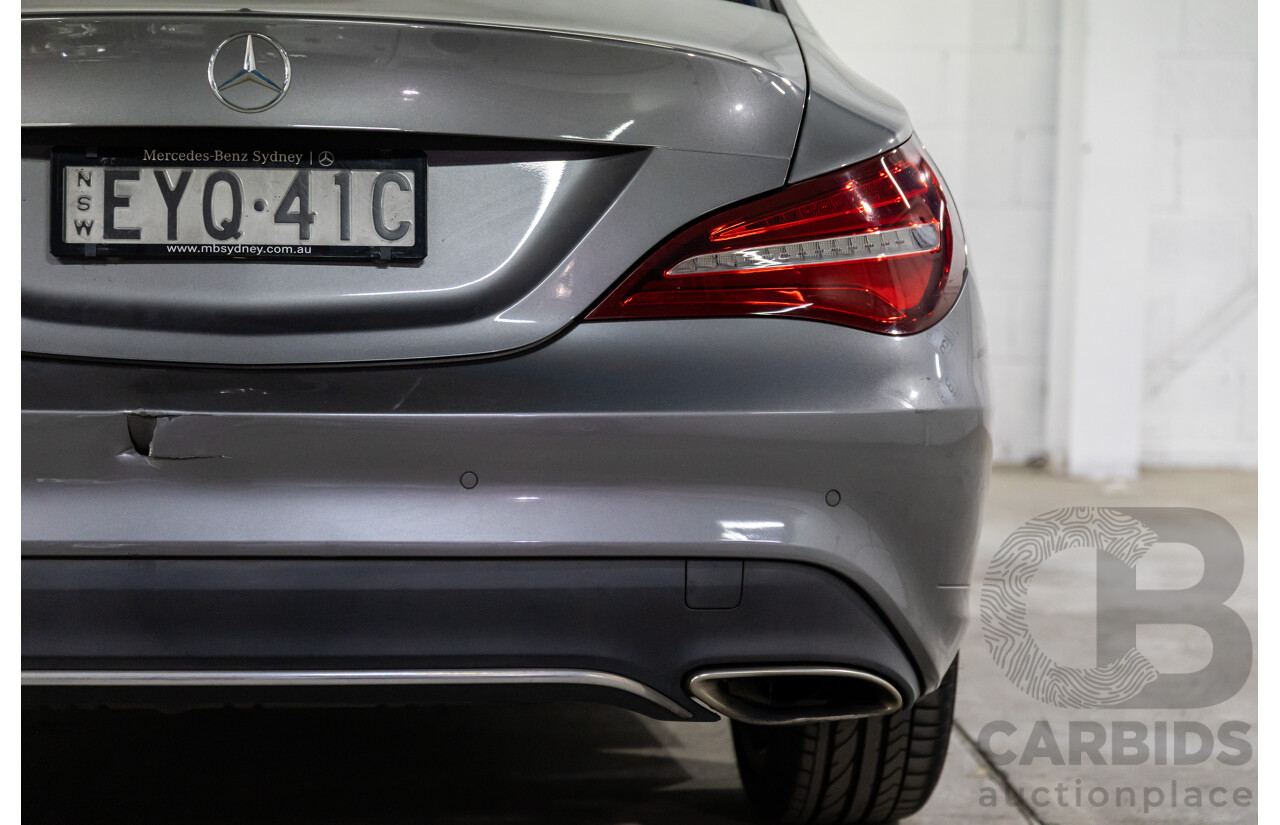 09/2018 Mercedes-Benz CLA 200 (FWD) 117 MY18.5 4d Coupe Mountain Grey Metallic Turbo 1.6L