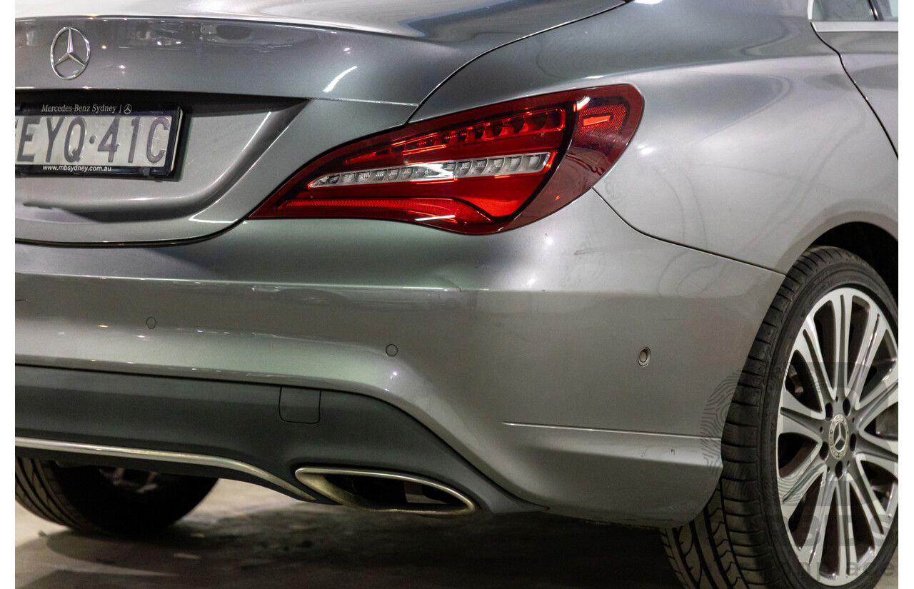 09/2018 Mercedes-Benz CLA 200 (FWD) 117 MY18.5 4d Coupe Mountain Grey Metallic Turbo 1.6L