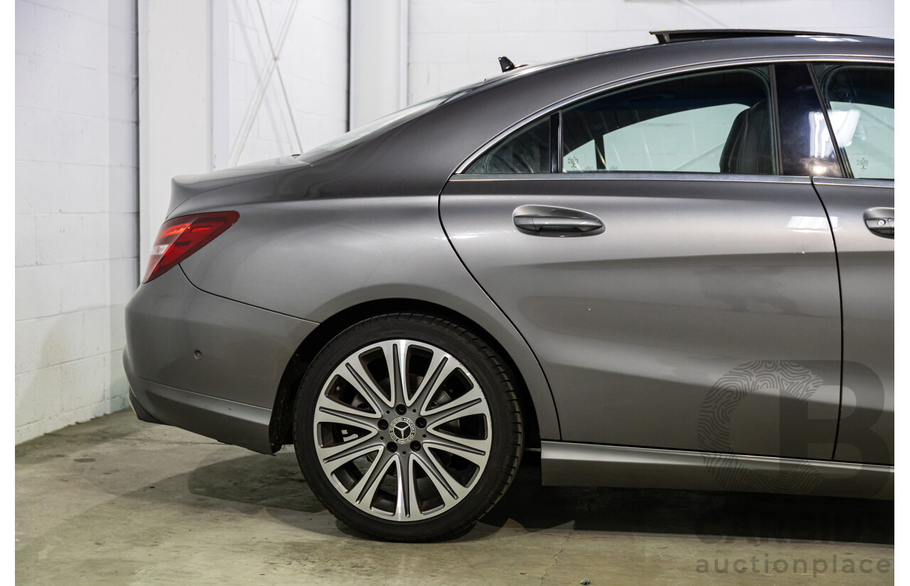 09/2018 Mercedes-Benz CLA 200 (FWD) 117 MY18.5 4d Coupe Mountain Grey Metallic Turbo 1.6L
