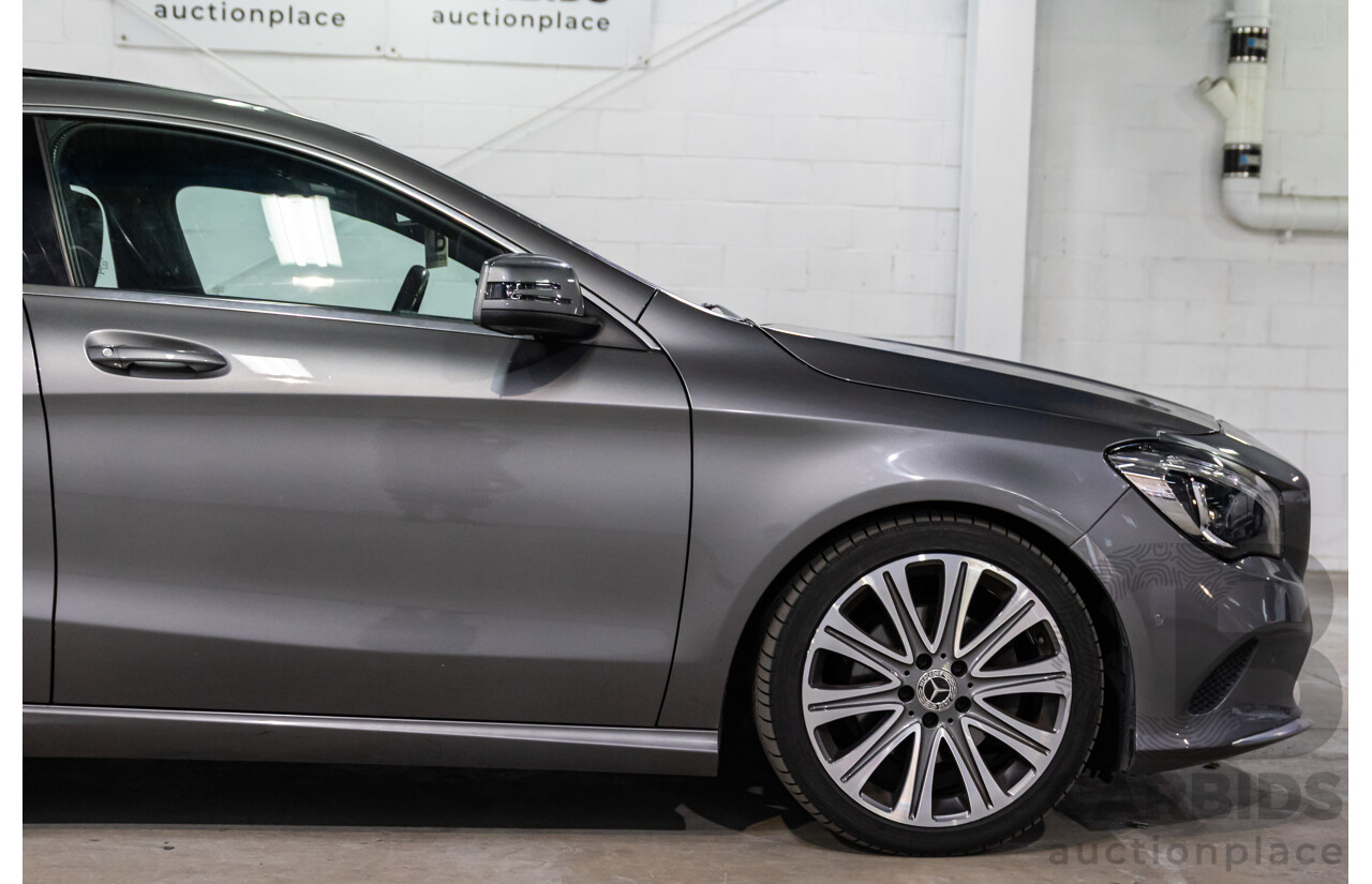 09/2018 Mercedes-Benz CLA 200 (FWD) 117 MY18.5 4d Coupe Mountain Grey Metallic Turbo 1.6L