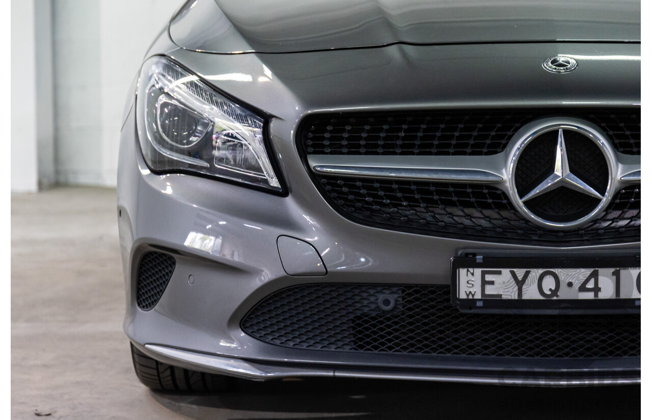 09/2018 Mercedes-Benz CLA 200 (FWD) 117 MY18.5 4d Coupe Mountain Grey Metallic Turbo 1.6L