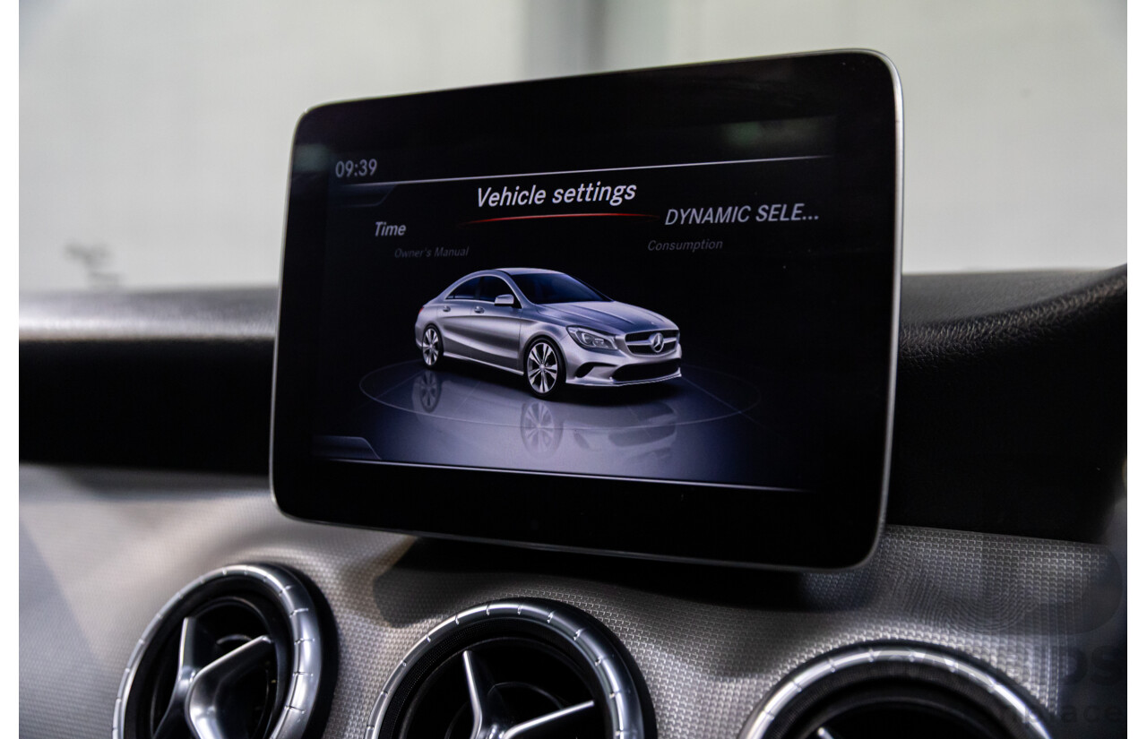 09/2018 Mercedes-Benz CLA 200 (FWD) 117 MY18.5 4d Coupe Mountain Grey Metallic Turbo 1.6L