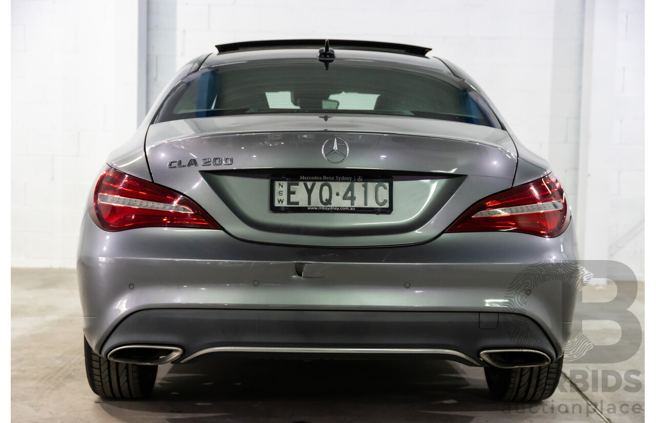 09/2018 Mercedes-Benz CLA 200 (FWD) 117 MY18.5 4d Coupe Mountain Grey Metallic Turbo 1.6L