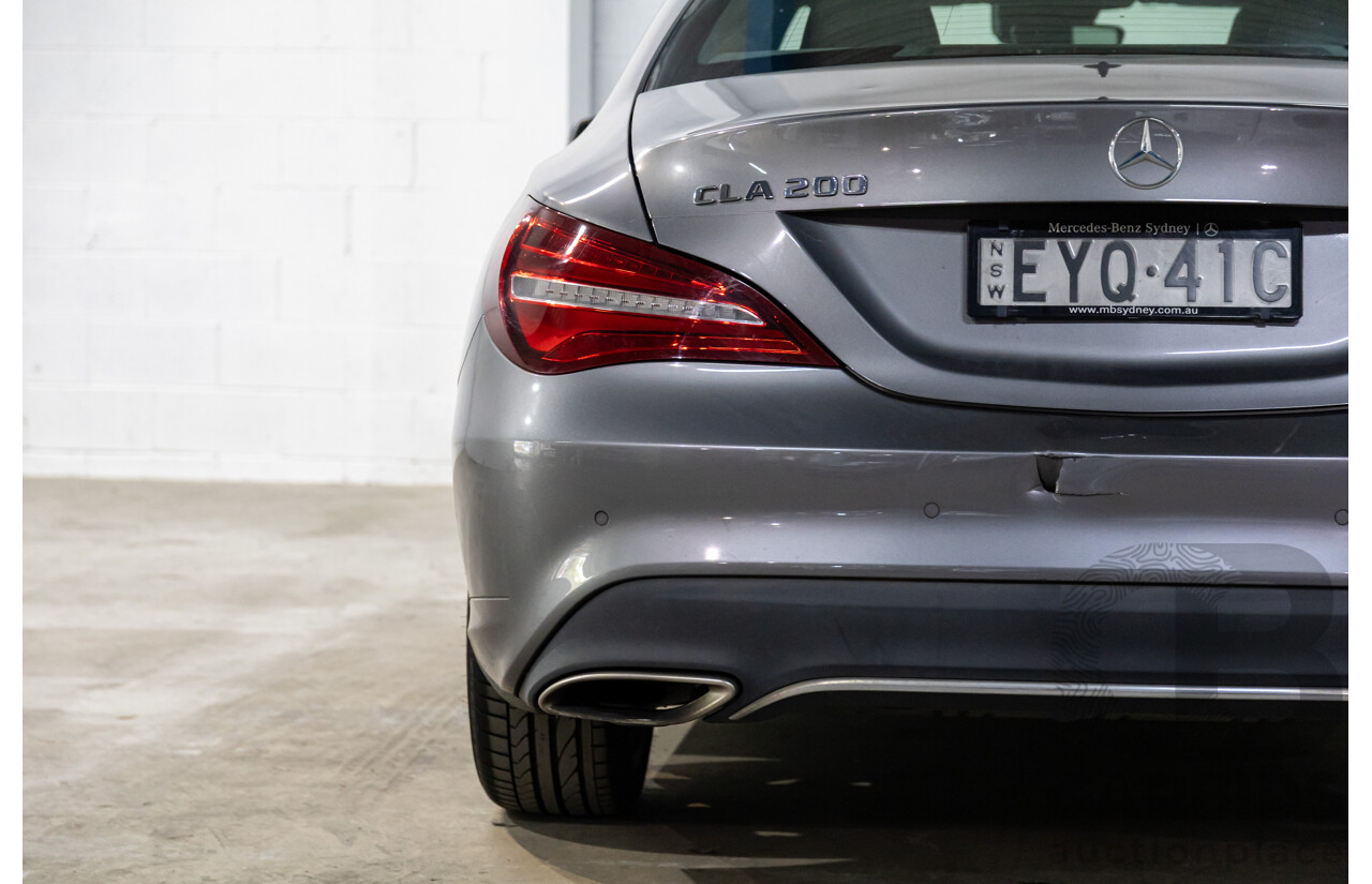 09/2018 Mercedes-Benz CLA 200 (FWD) 117 MY18.5 4d Coupe Mountain Grey Metallic Turbo 1.6L