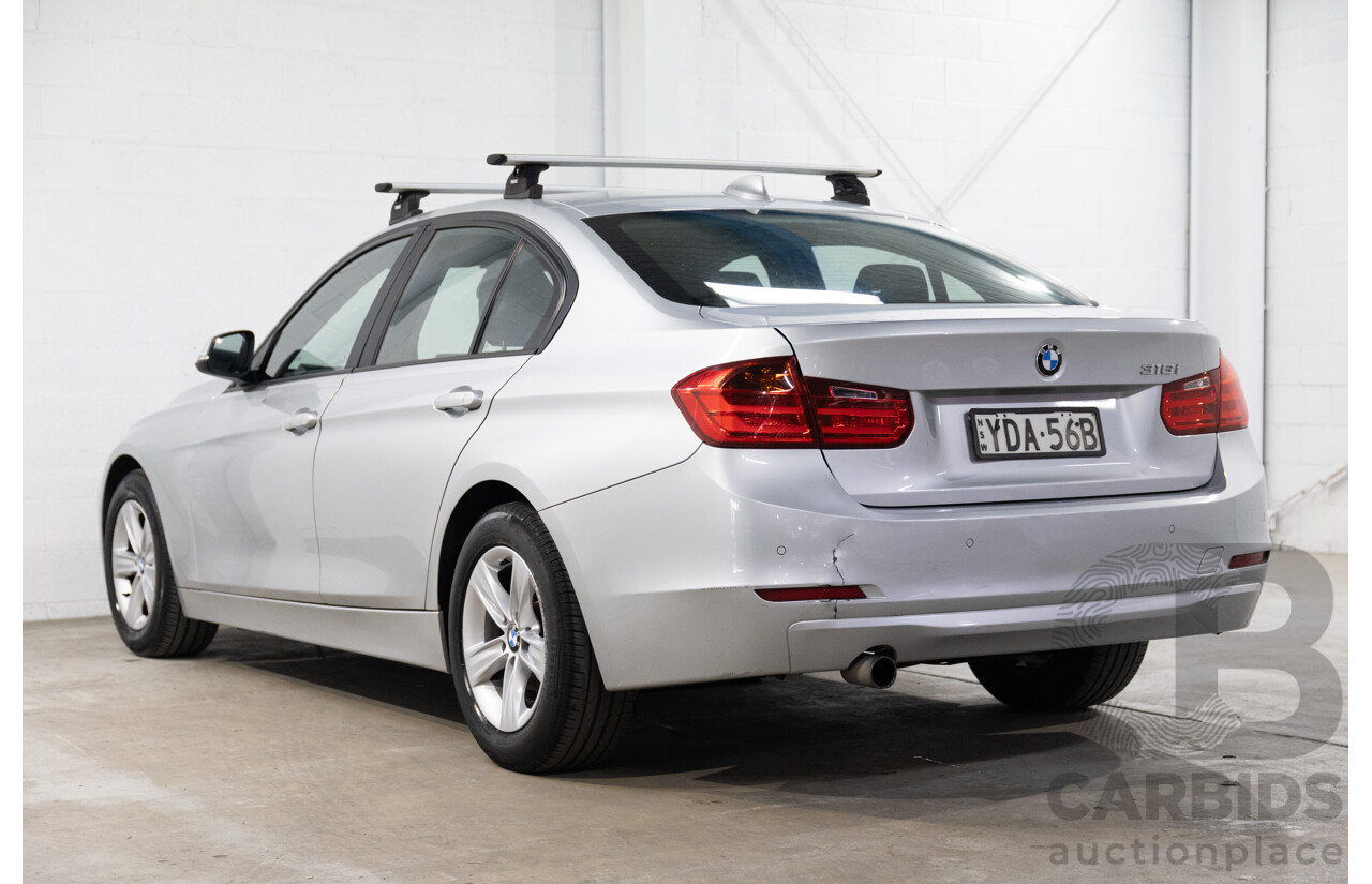 8/2014 BMW 316i F30 MY14 4d Sedan Glacier Silver Metallic Turbo 1.6L