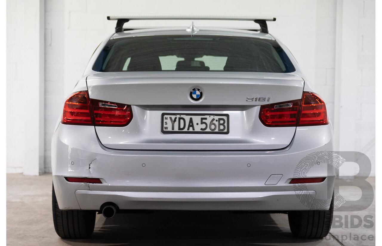 8/2014 BMW 316i F30 MY14 4d Sedan Glacier Silver Metallic Turbo 1.6L