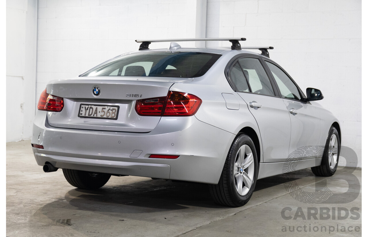 8/2014 BMW 316i F30 MY14 4d Sedan Glacier Silver Metallic Turbo 1.6L