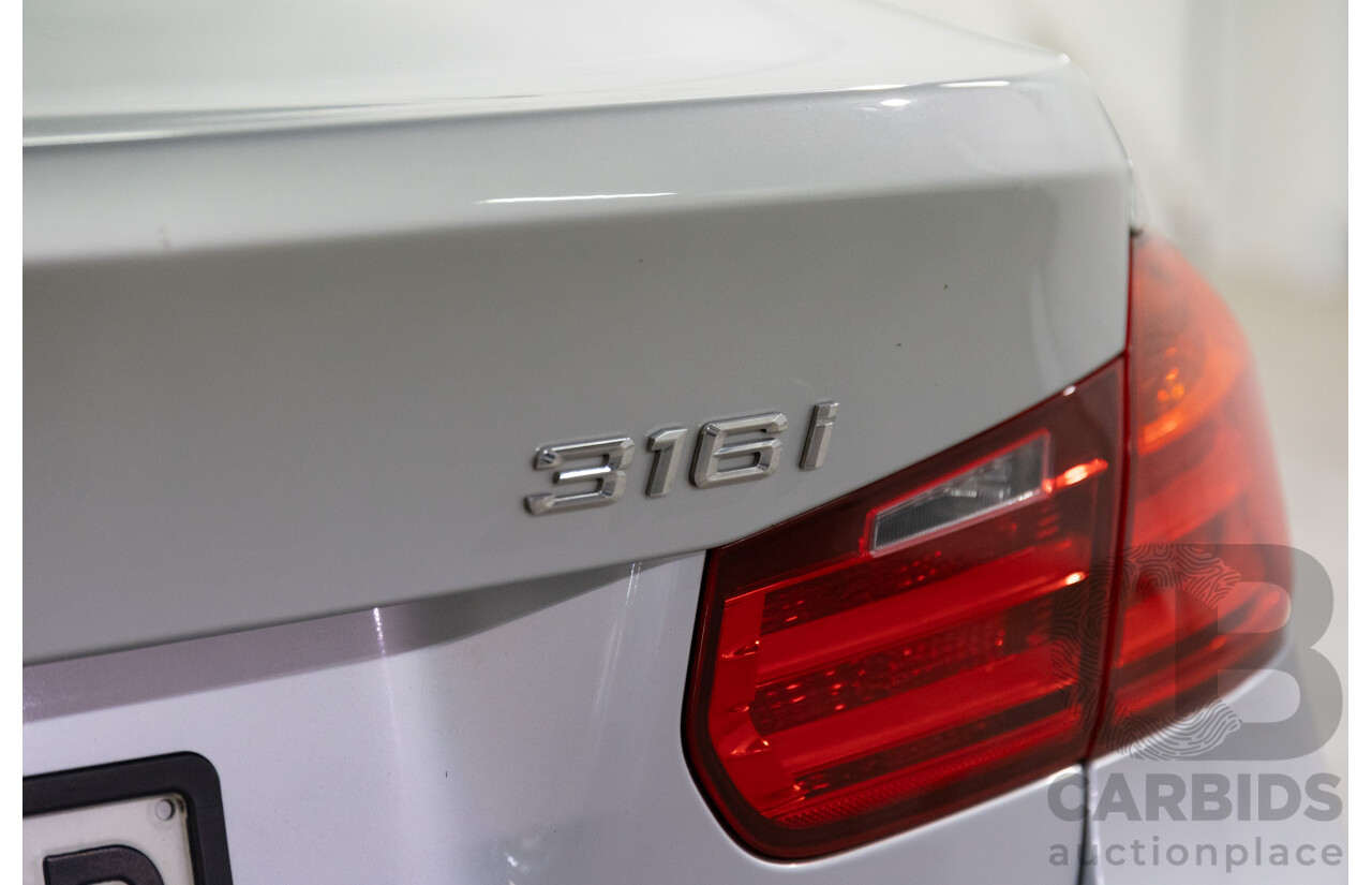 8/2014 BMW 316i F30 MY14 4d Sedan Glacier Silver Metallic Turbo 1.6L