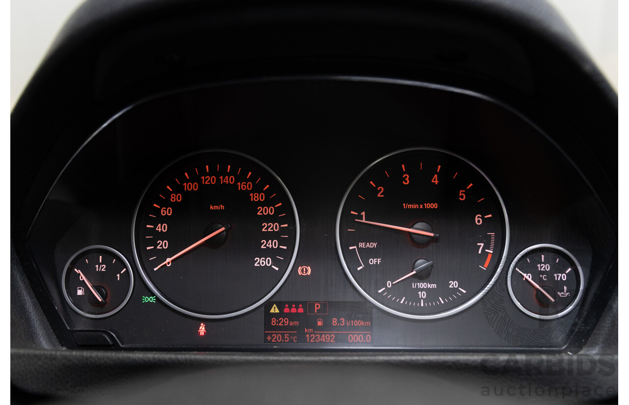 8/2014 BMW 316i F30 MY14 4d Sedan Glacier Silver Metallic Turbo 1.6L