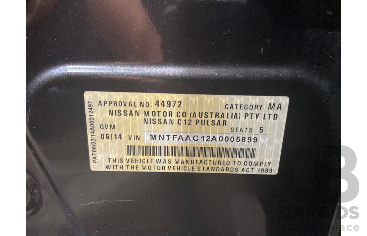 6/2014 Nissan Pulsar ST C12 5d Hatchback Storm Grey Metallic 1.8L