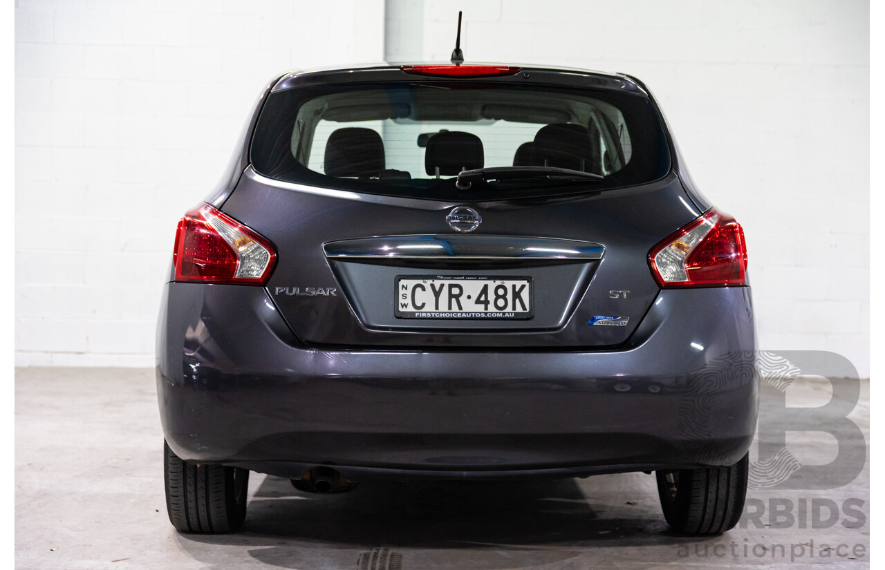 6/2014 Nissan Pulsar ST C12 5d Hatchback Storm Grey Metallic 1.8L