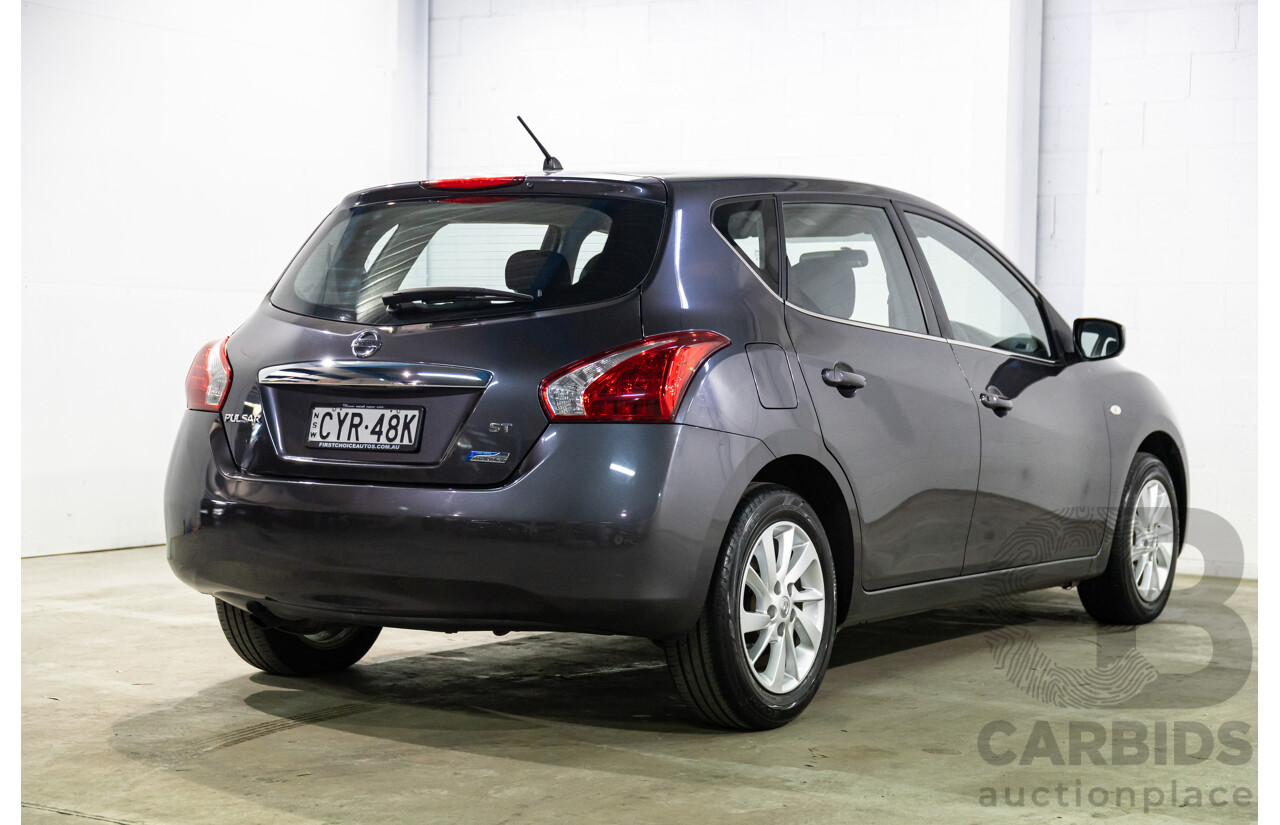 6/2014 Nissan Pulsar ST C12 5d Hatchback Storm Grey Metallic 1.8L