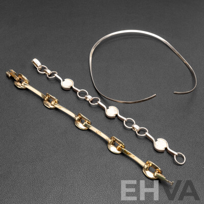 925 Sterling Silver Bracelets & Necklace - Lot of 3