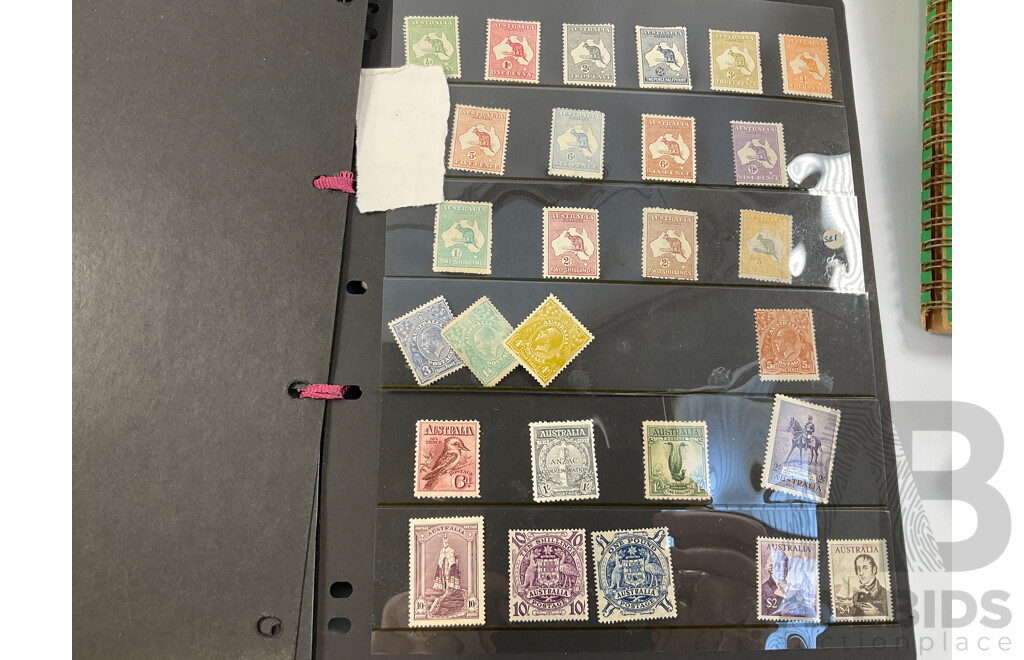 Collection of Australian Mint Stamp Blocks Including Predecimal, Sets,Vintage Fire Engines, Gold Rush, Butterflies, Fungi, Two Dollar Painting Series Block, 1980's Stamp Packs, Russian and International Albums