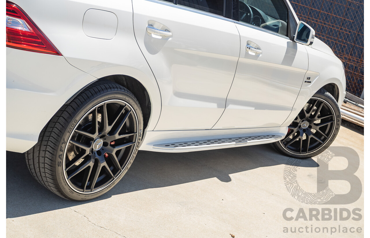 9/2012 Mercedes-Benz ML63 AMG (AWD) 166 4D Wagon Diamond White Twin Turbo V8 5.5L