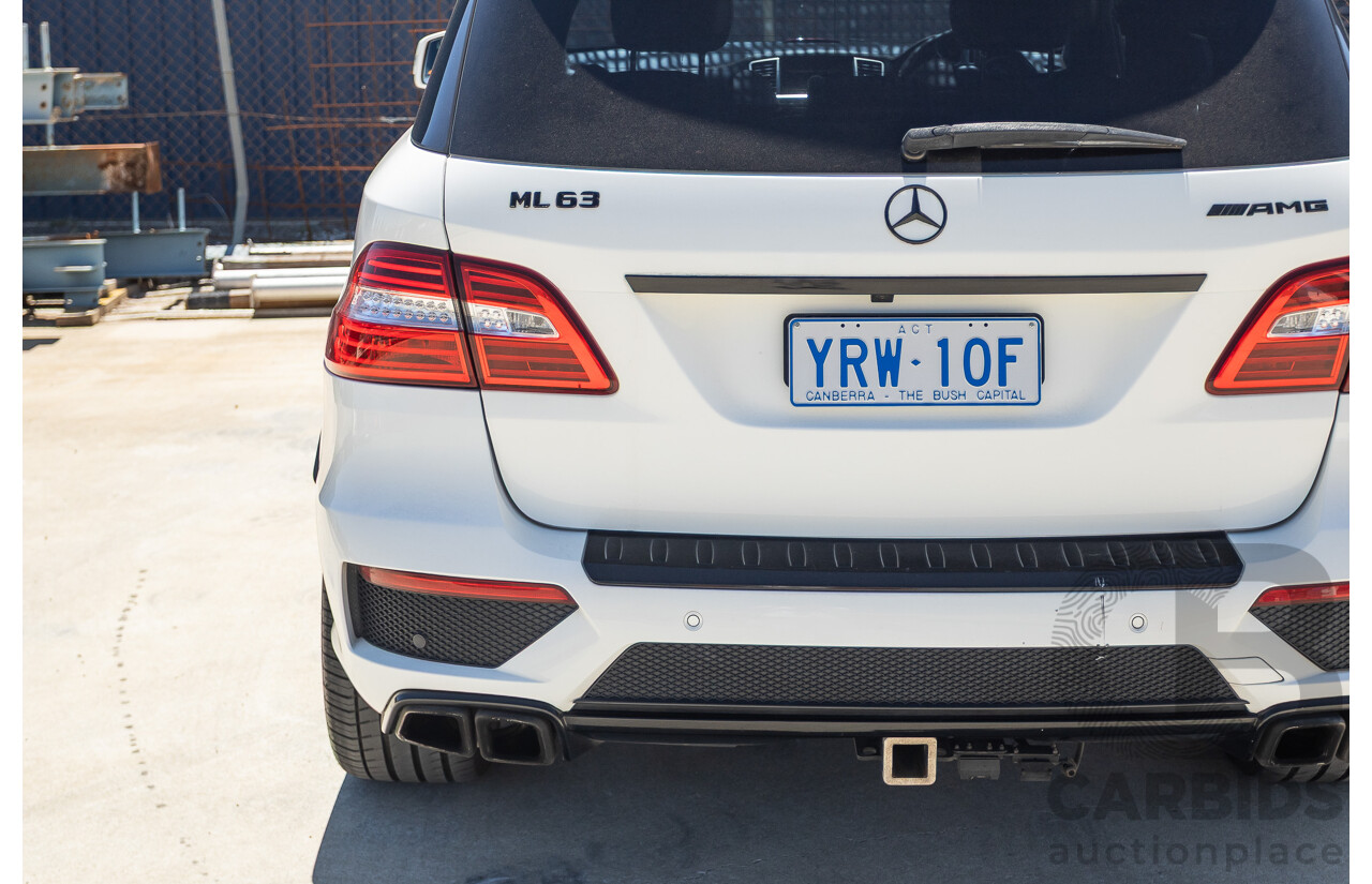 9/2012 Mercedes-Benz ML63 AMG (AWD) 166 4D Wagon Diamond White Twin Turbo V8 5.5L
