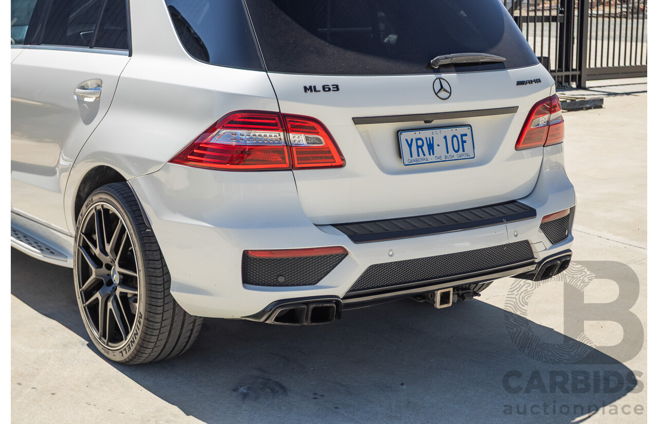 9/2012 Mercedes-Benz ML63 AMG (AWD) 166 4D Wagon Diamond White Twin Turbo V8 5.5L