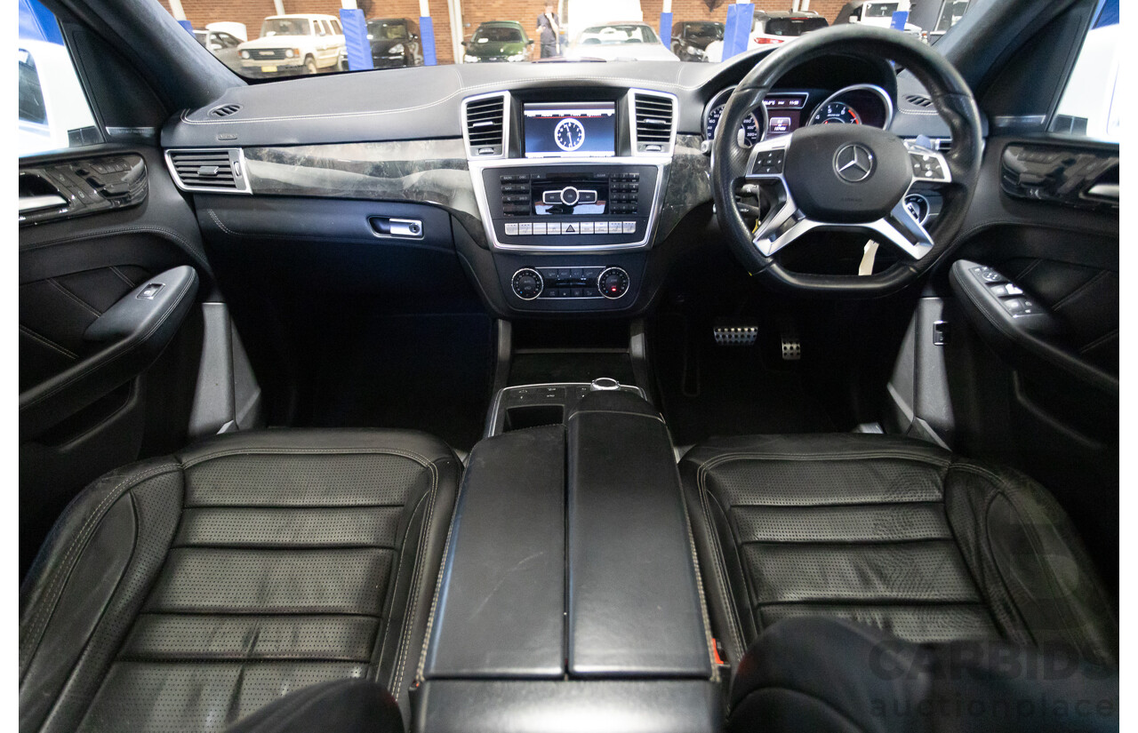 9/2012 Mercedes-Benz ML63 AMG (AWD) 166 4D Wagon Diamond White Twin Turbo V8 5.5L