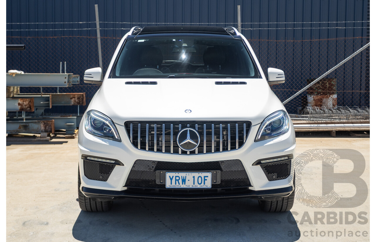 9/2012 Mercedes-Benz ML63 AMG (AWD) 166 4D Wagon Diamond White Twin Turbo V8 5.5L