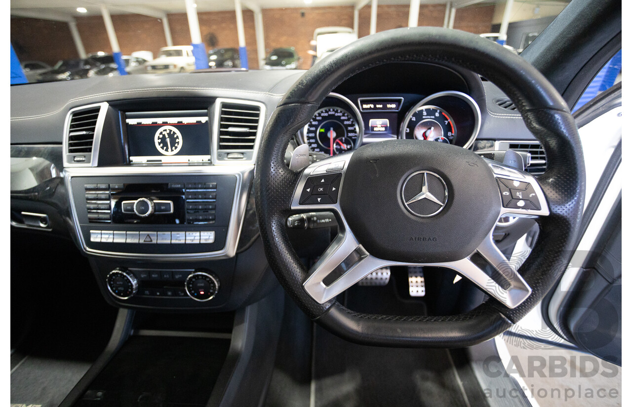 9/2012 Mercedes-Benz ML63 AMG (AWD) 166 4D Wagon Diamond White Twin Turbo V8 5.5L