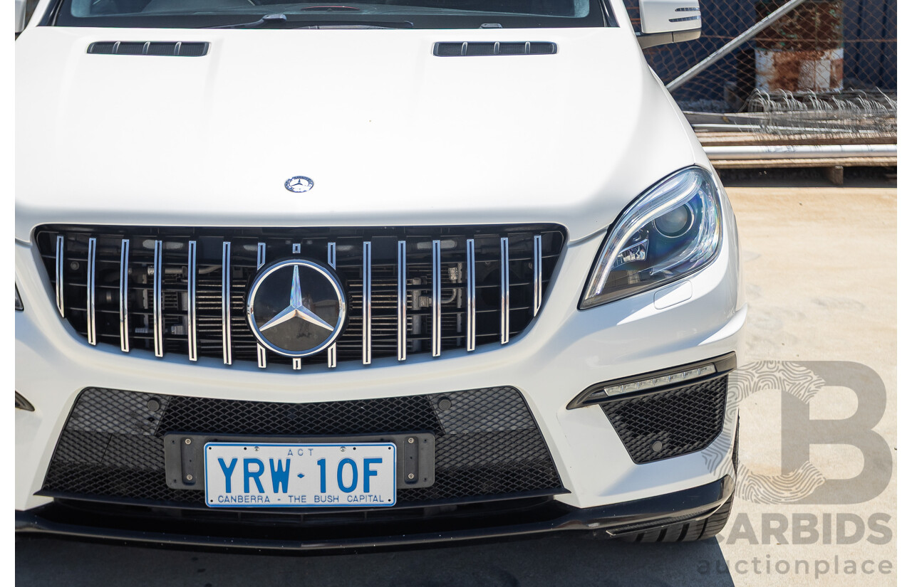9/2012 Mercedes-Benz ML63 AMG (AWD) 166 4D Wagon Diamond White Twin Turbo V8 5.5L