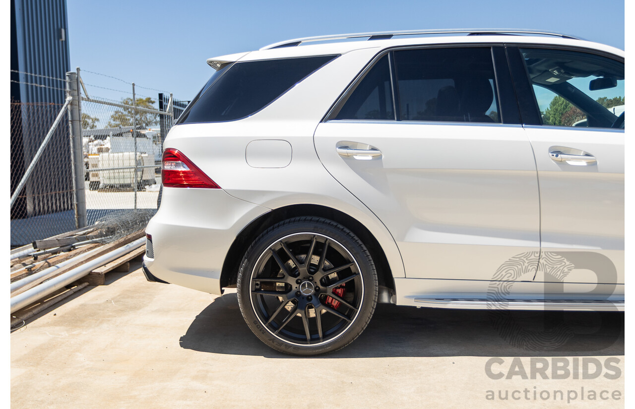 9/2012 Mercedes-Benz ML63 AMG (AWD) 166 4D Wagon Diamond White Twin Turbo V8 5.5L