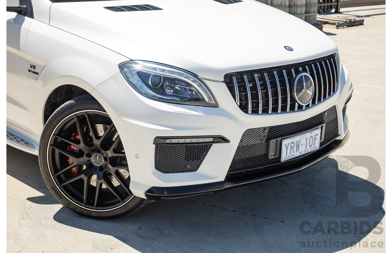 9/2012 Mercedes-Benz ML63 AMG (AWD) 166 4D Wagon Diamond White Twin Turbo V8 5.5L