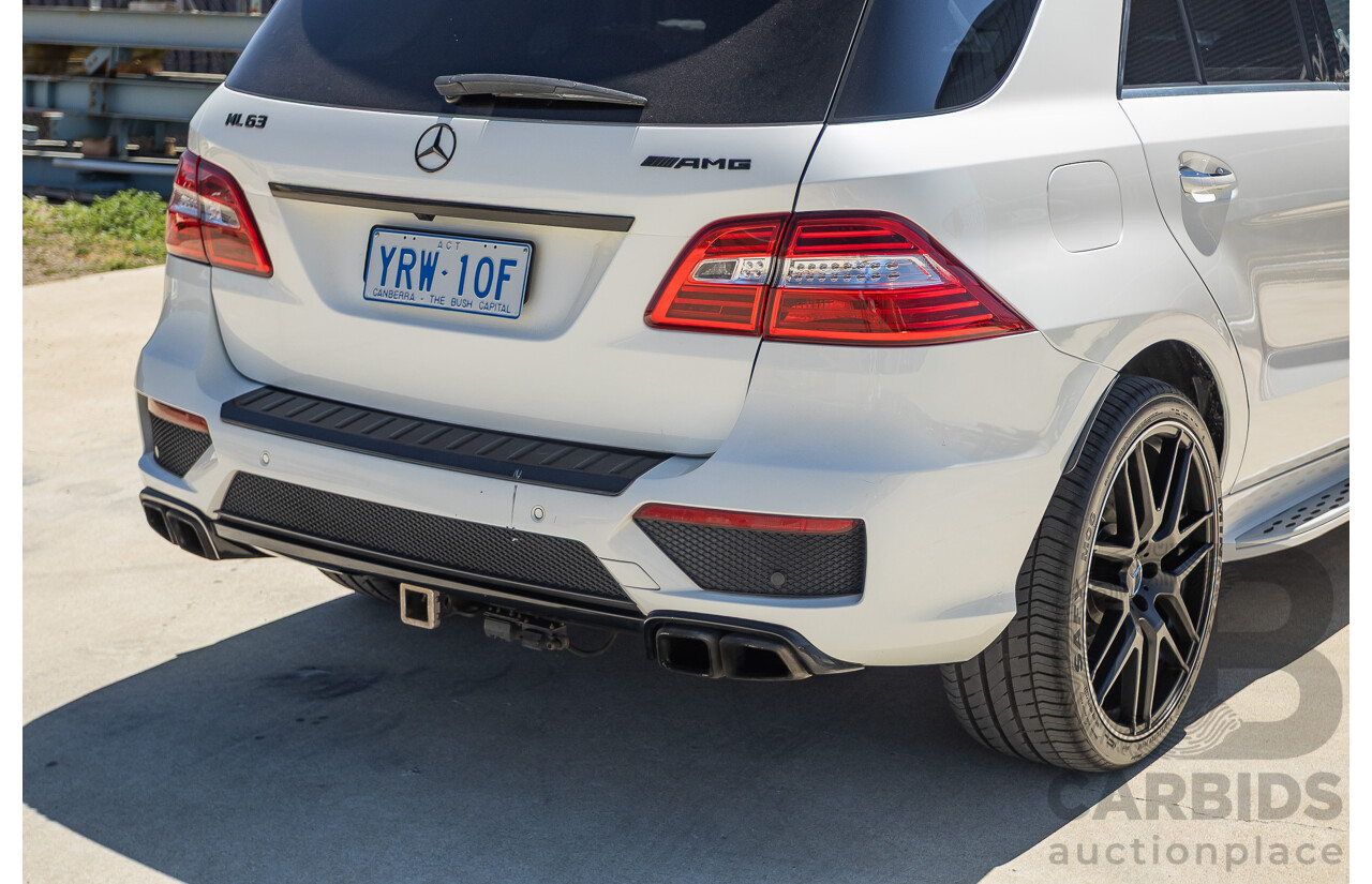 9/2012 Mercedes-Benz ML63 AMG (AWD) 166 4D Wagon Diamond White Twin Turbo V8 5.5L