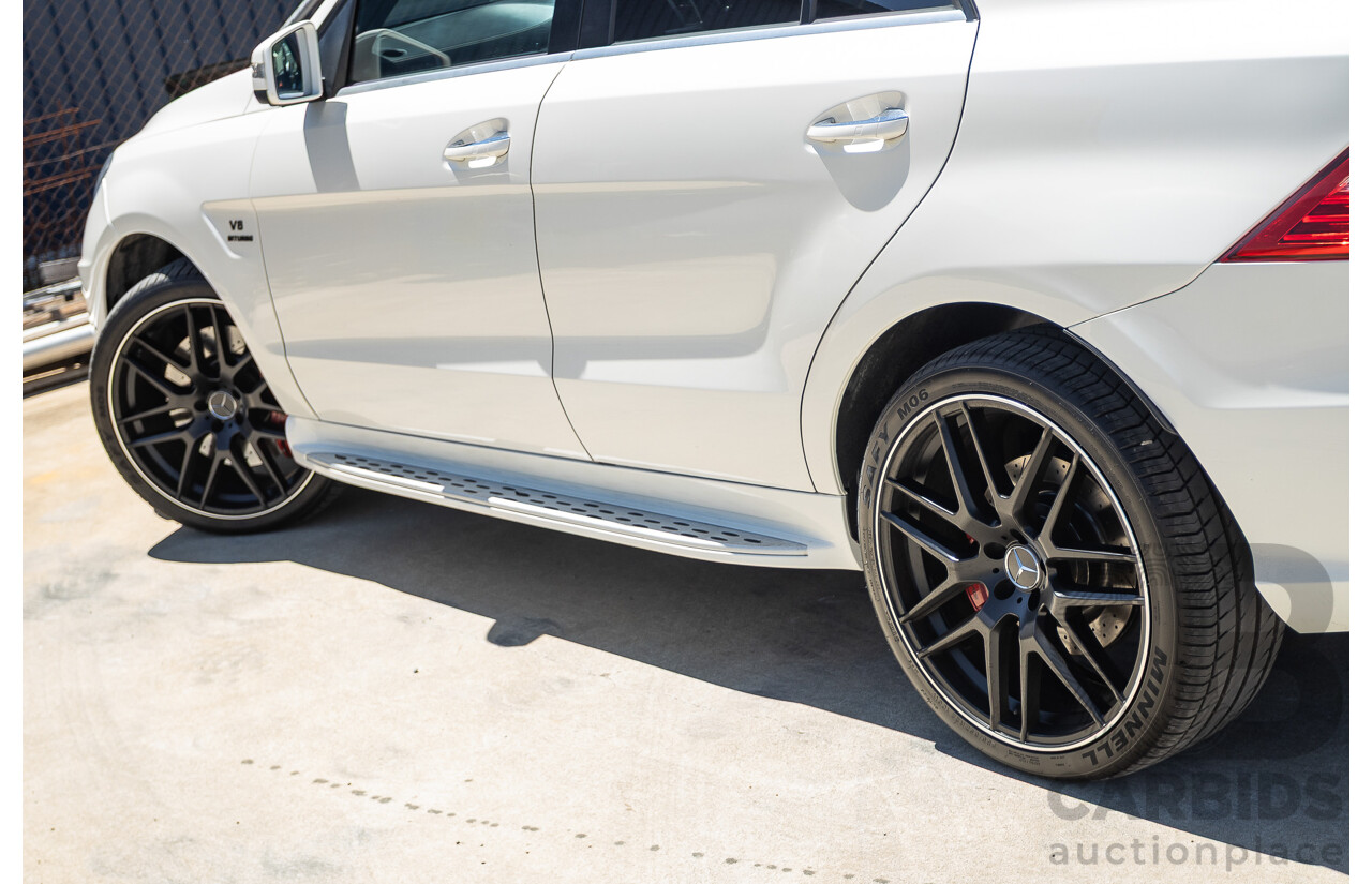 9/2012 Mercedes-Benz ML63 AMG (AWD) 166 4D Wagon Diamond White Twin Turbo V8 5.5L